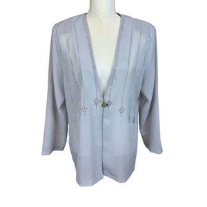 Vintage Hosanna Design formal/evening blouse, size Medium, buttons, semi-sheer